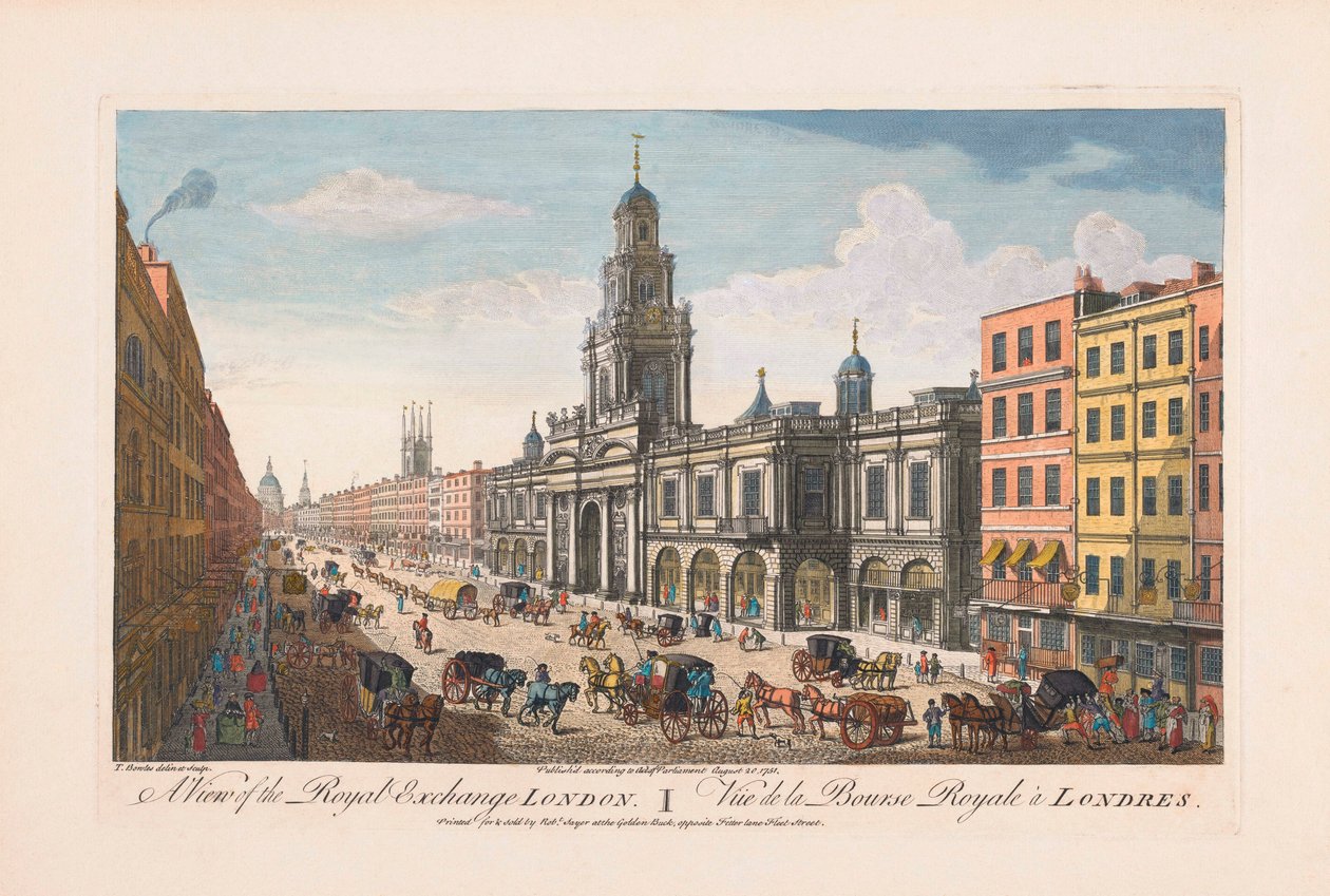 Royal Exchange, Londres de Thomas (after) Bowles