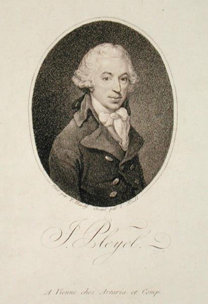 Retrato de Ignace Pleyel (1757-1831) gravado por Johann Joseph Neidl (1776-1832) de Thomas (after) Hardy