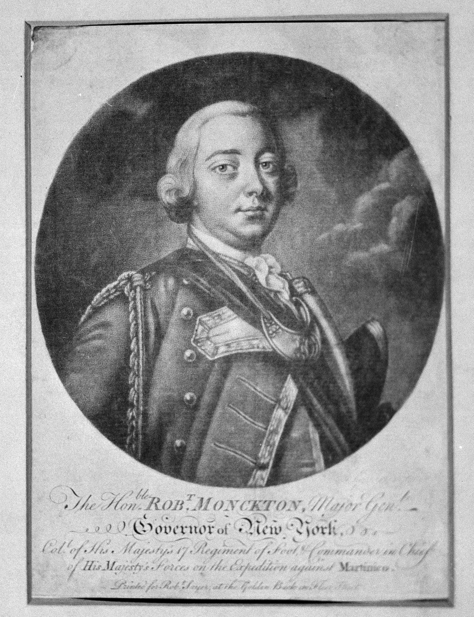 Major General Robert Monckton de Thomas (after) Hudson
