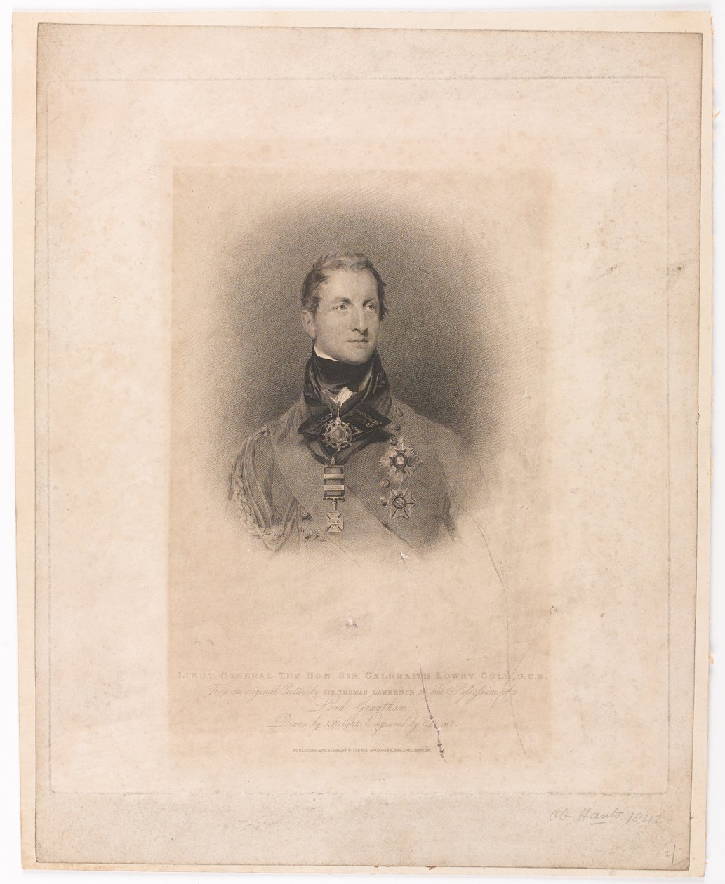 Lieut General O Honorável Sir Galbraith Lowry Cole GCB de Thomas (after) Lawrence
