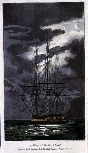 Adormecido no Mast-Head, placa de 