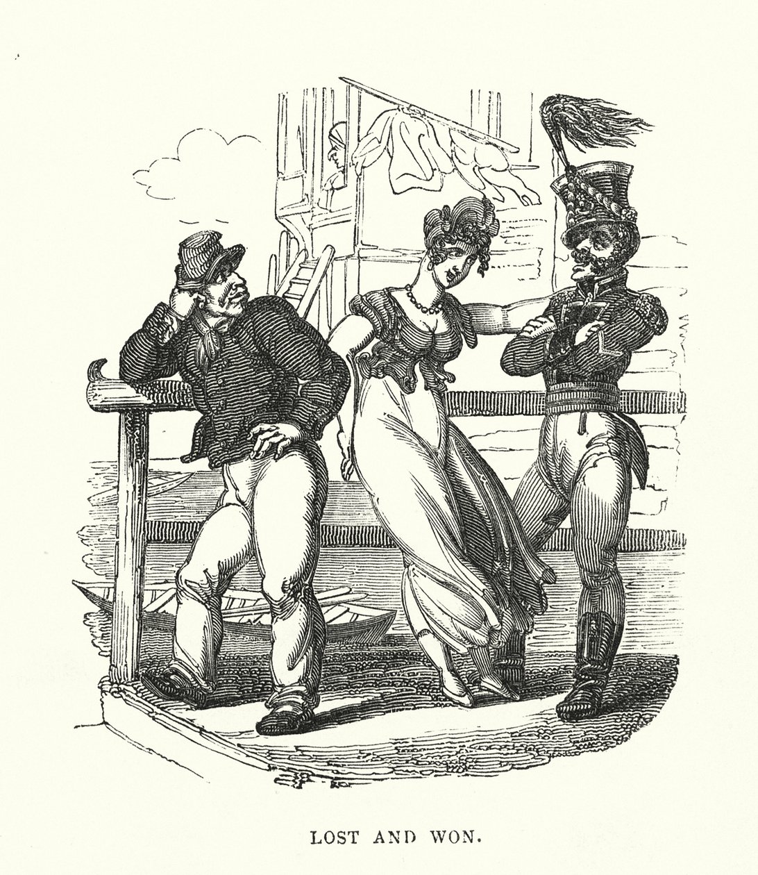 Perdidos e ganhos (gravura) de Thomas (after) Rowlandson