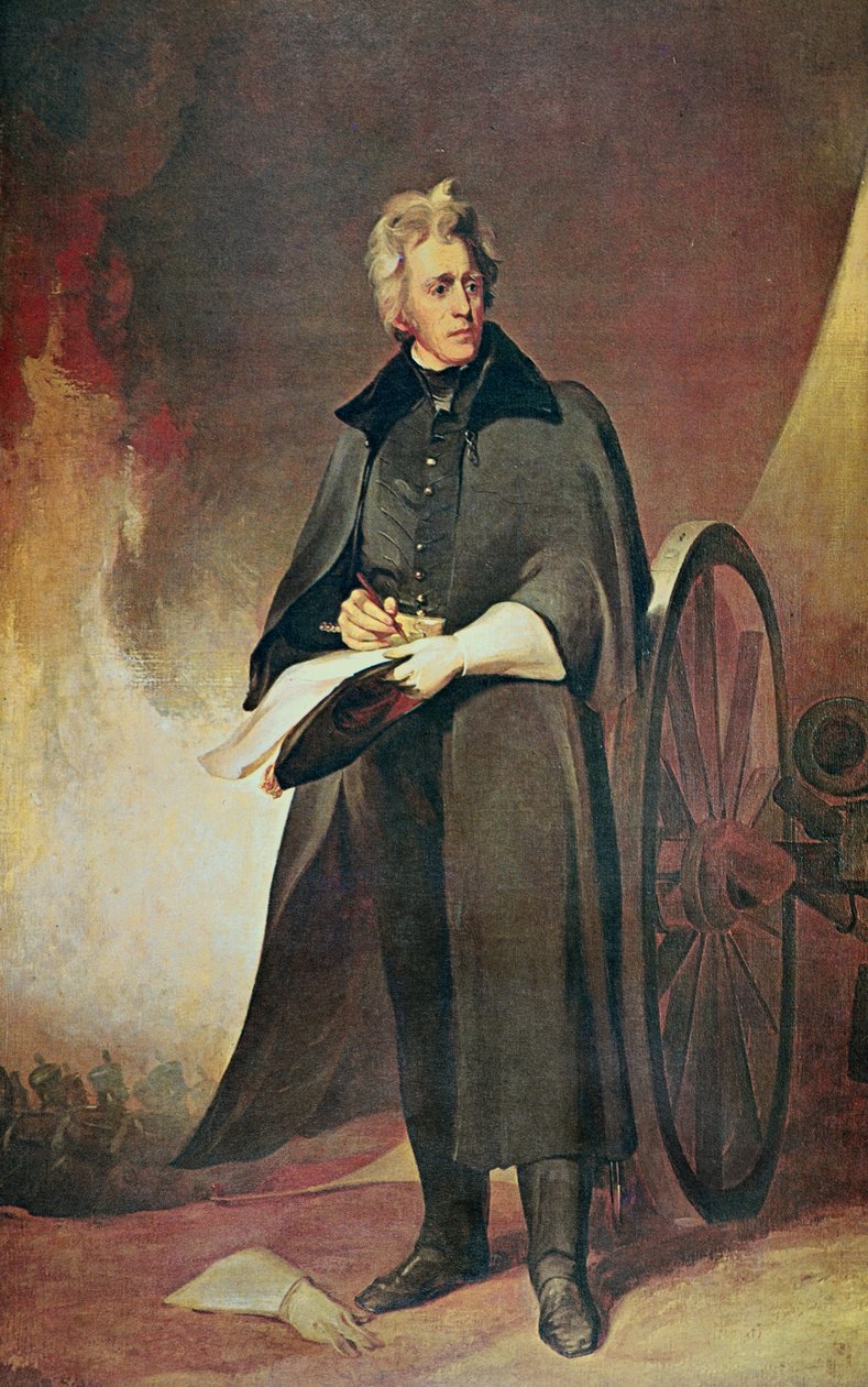 General Andrew Jackson (cor litho) de Thomas (after) Sully