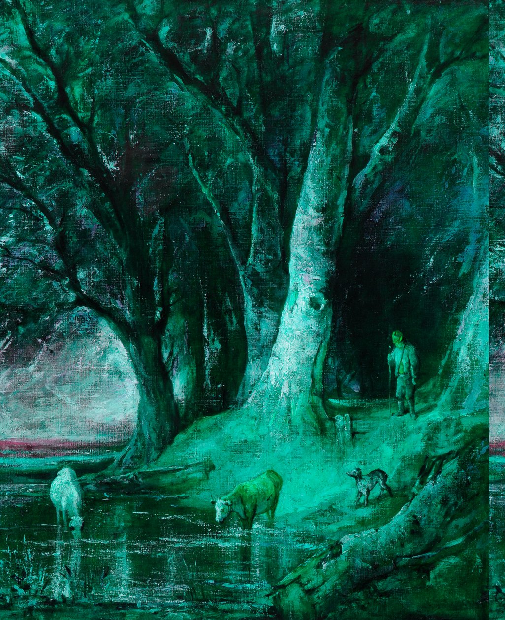 A orla do bosque (óleo sobre tela) de Thomas (attr.to) Churchyard