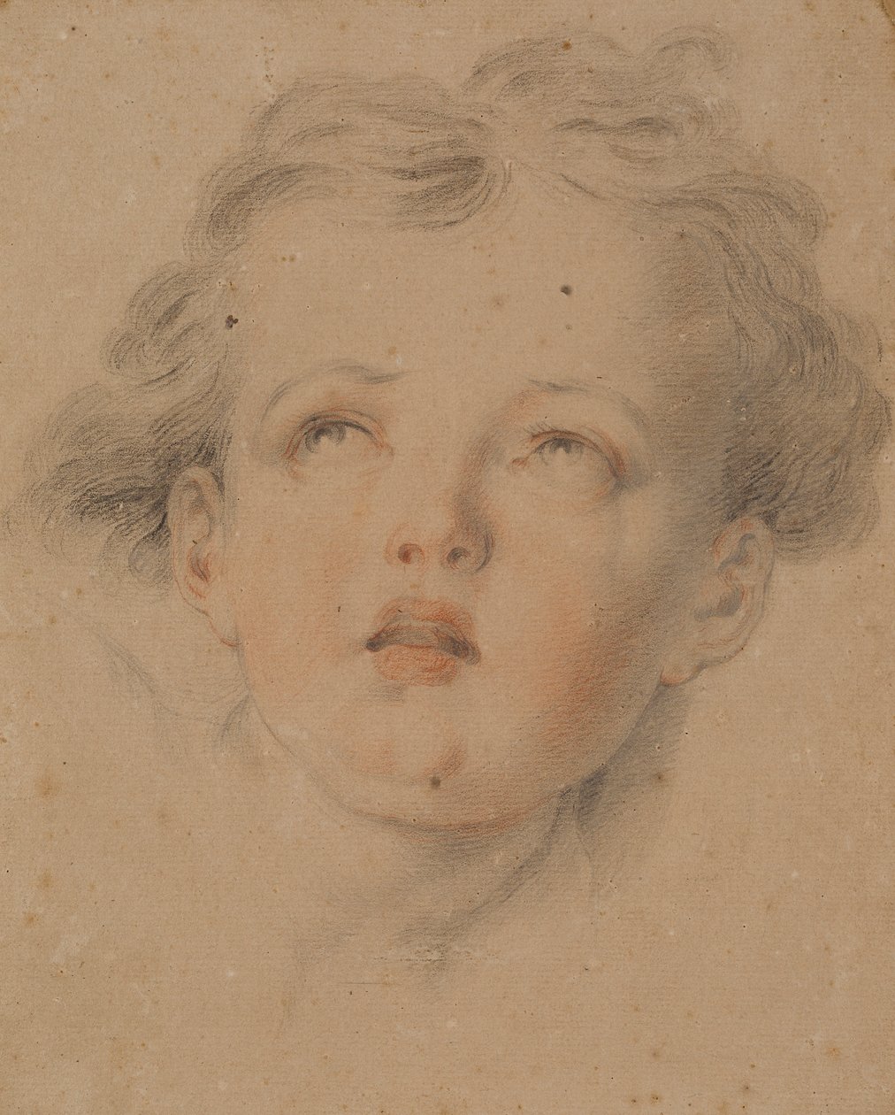 Estudo de um Cupido (giz colorido sobre papel) de Thomas (circle of) Lawrence