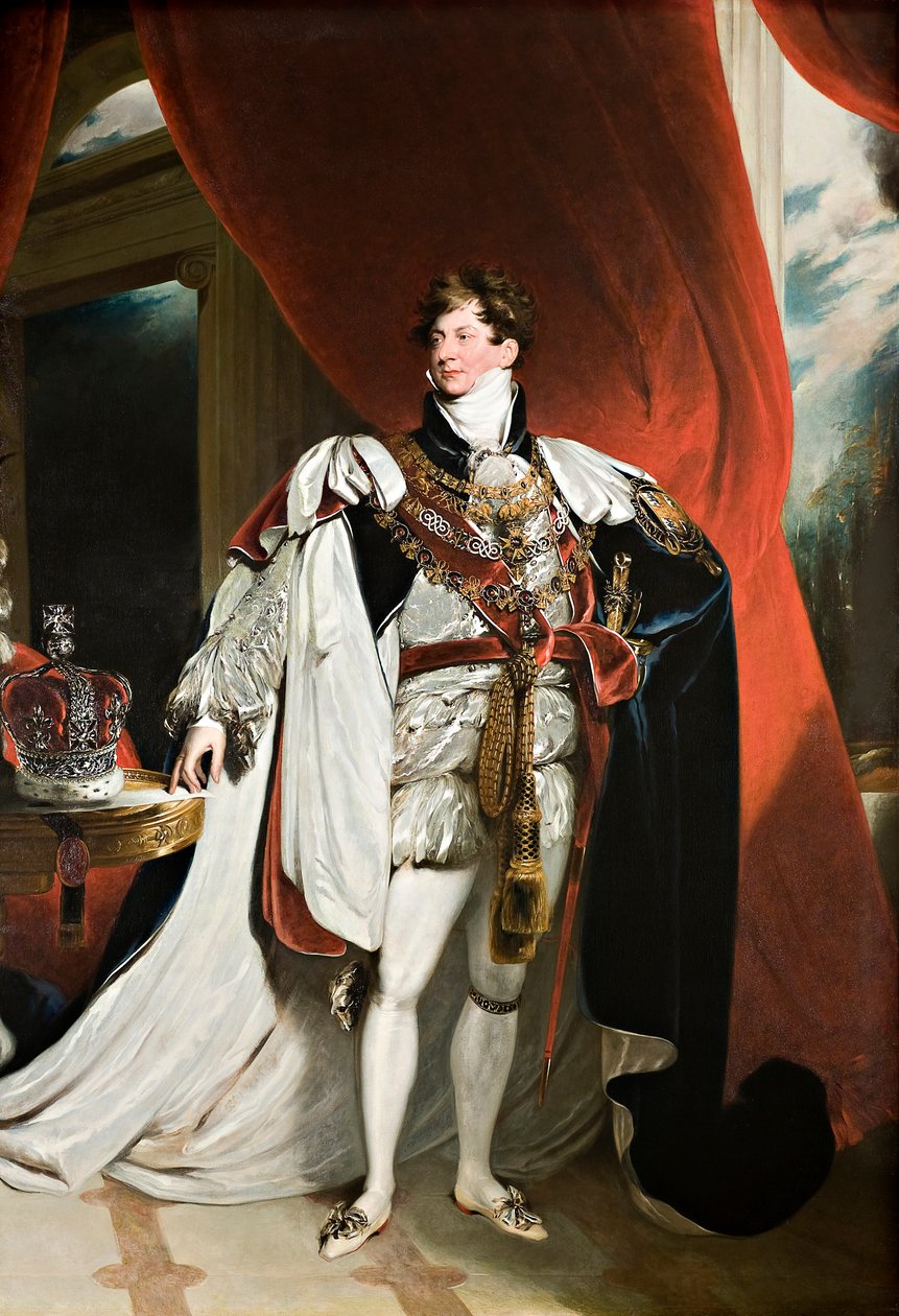 Retrato do Rei Jorge IV de Thomas (studio of) Lawrence