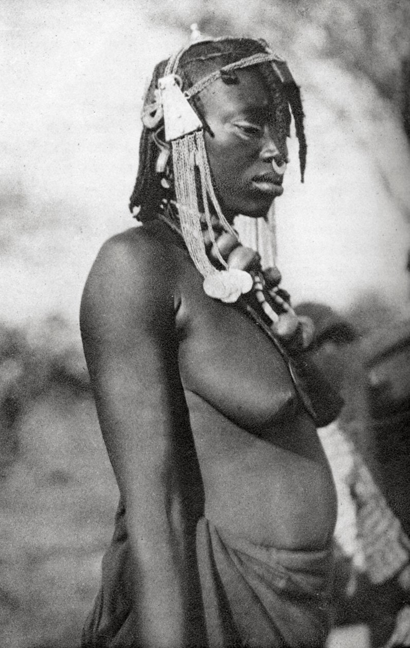 Mulher árabe do sul do Sudão, Abu Matarik para Halfa, Sudão, 1925 1927. de Thomas A. Glover