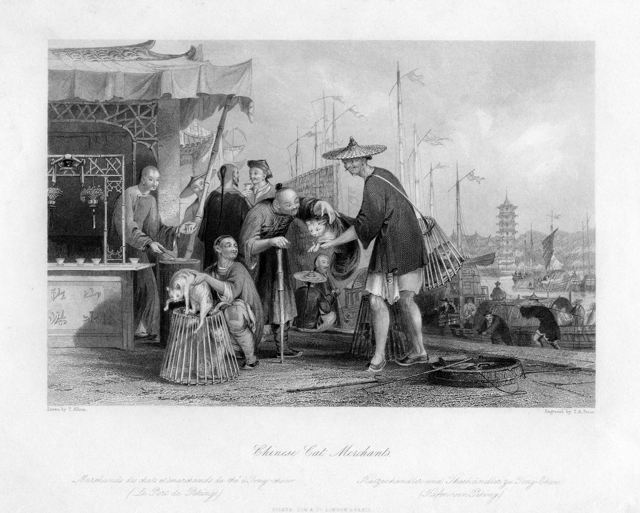 Chinese Cat Merchants, século XIX. de Thomas Abel Prior