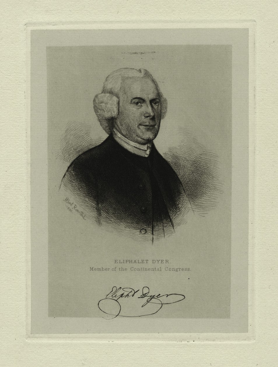 Eliphalet Dyer (gravura) de Thomas Addis (after) Emmet