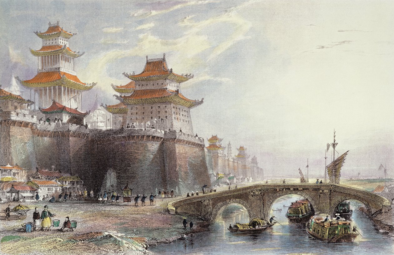 Portão Ocidental de Pequim, c.1850 de Thomas Allom