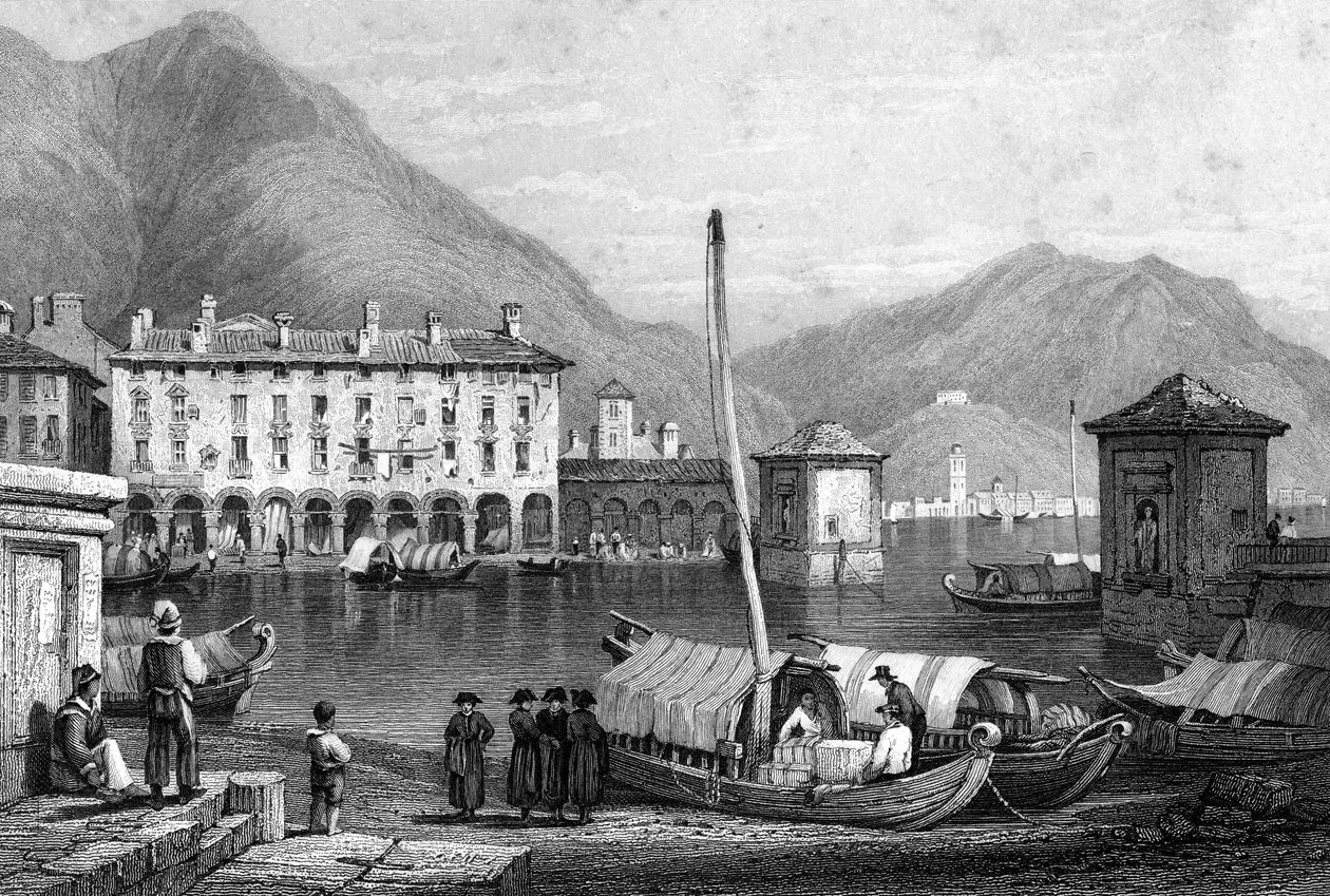 Como e Lago de Como, Lombardia, Itália, século XIX. de Thomas Barber