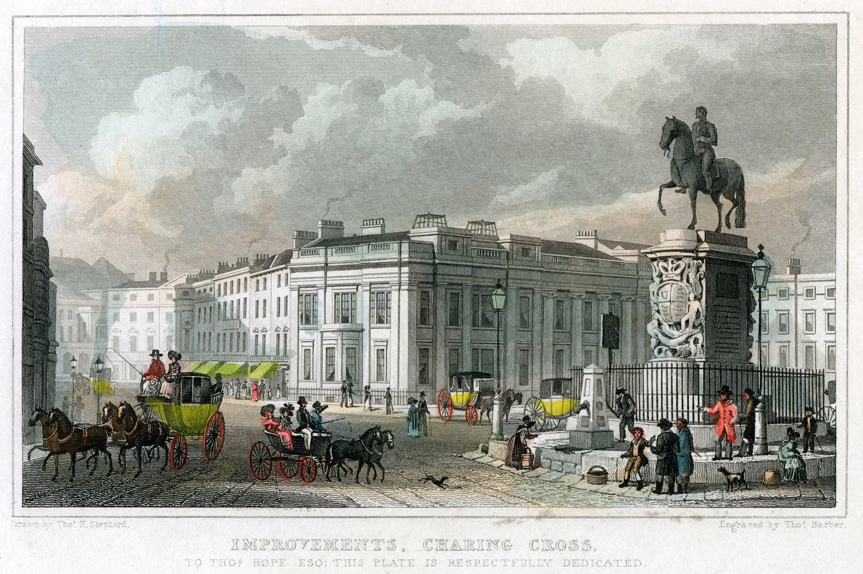 Melhorias, Charing Cross, Westminster, Londres, 1828. de Thomas Barber