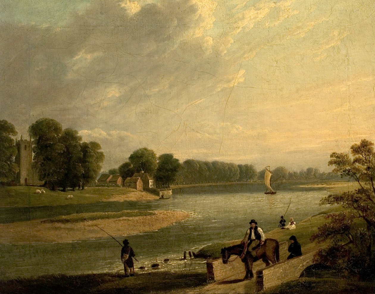 O Trent em Wilford, 1840 de Thomas Barber