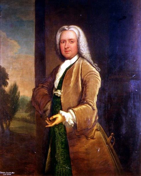 Retrato de Denzil Suckling (d.1744) (petróleo) de Thomas Bardwell