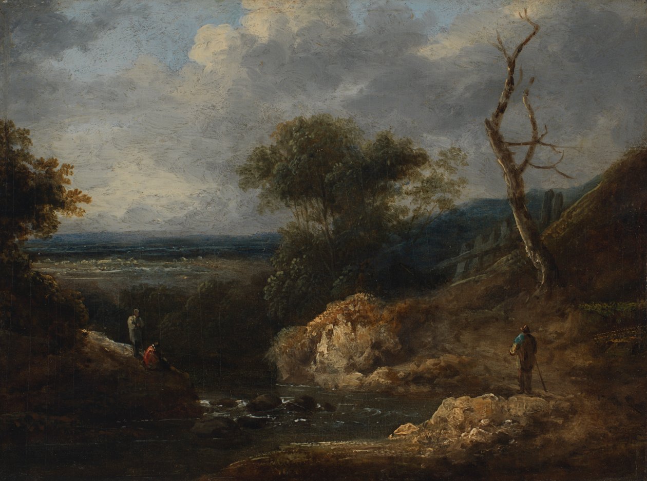 Pequena Paisagem, final do século XVIII-início do século XIX. de Thomas Barker