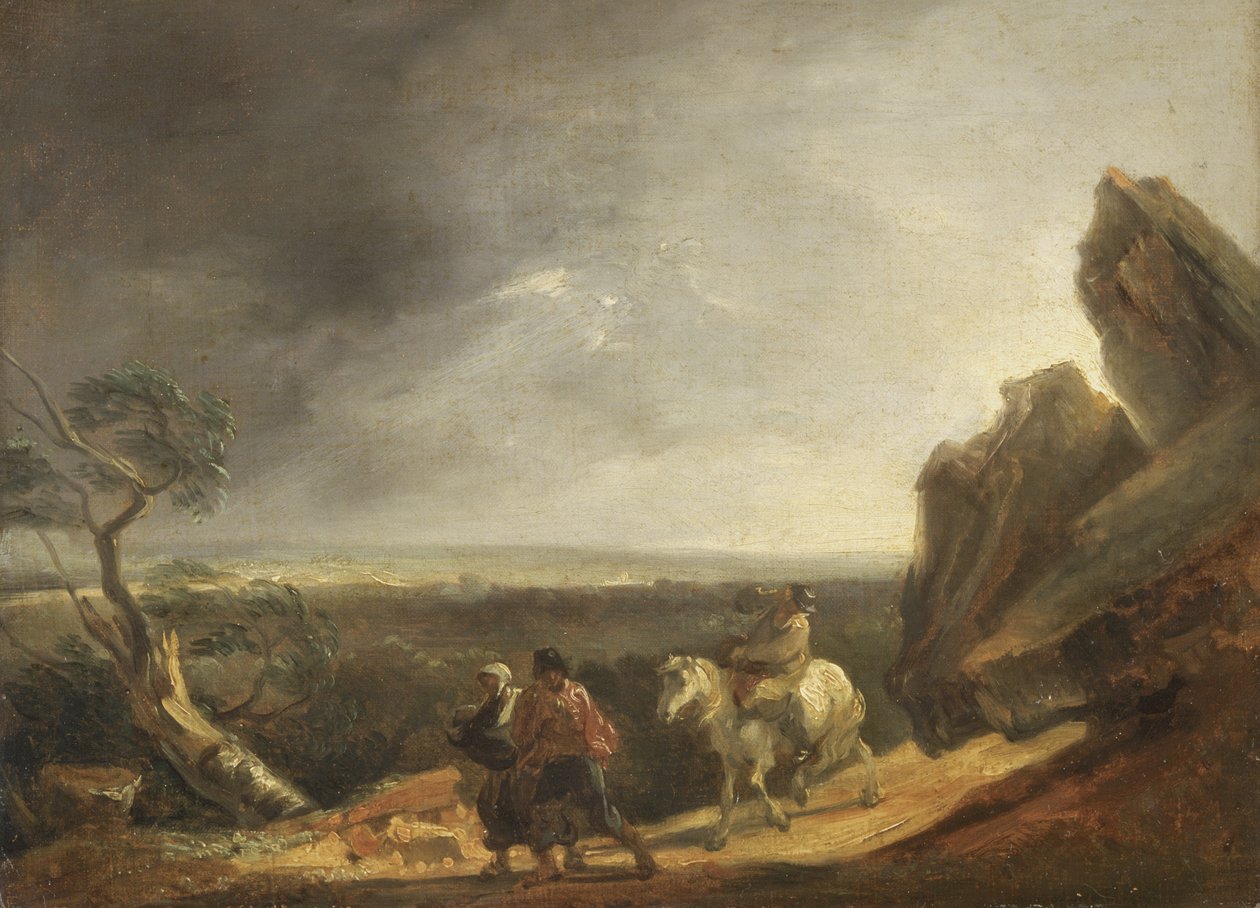 A Tempestade (óleo sobre tela) de Thomas Barker of Bath