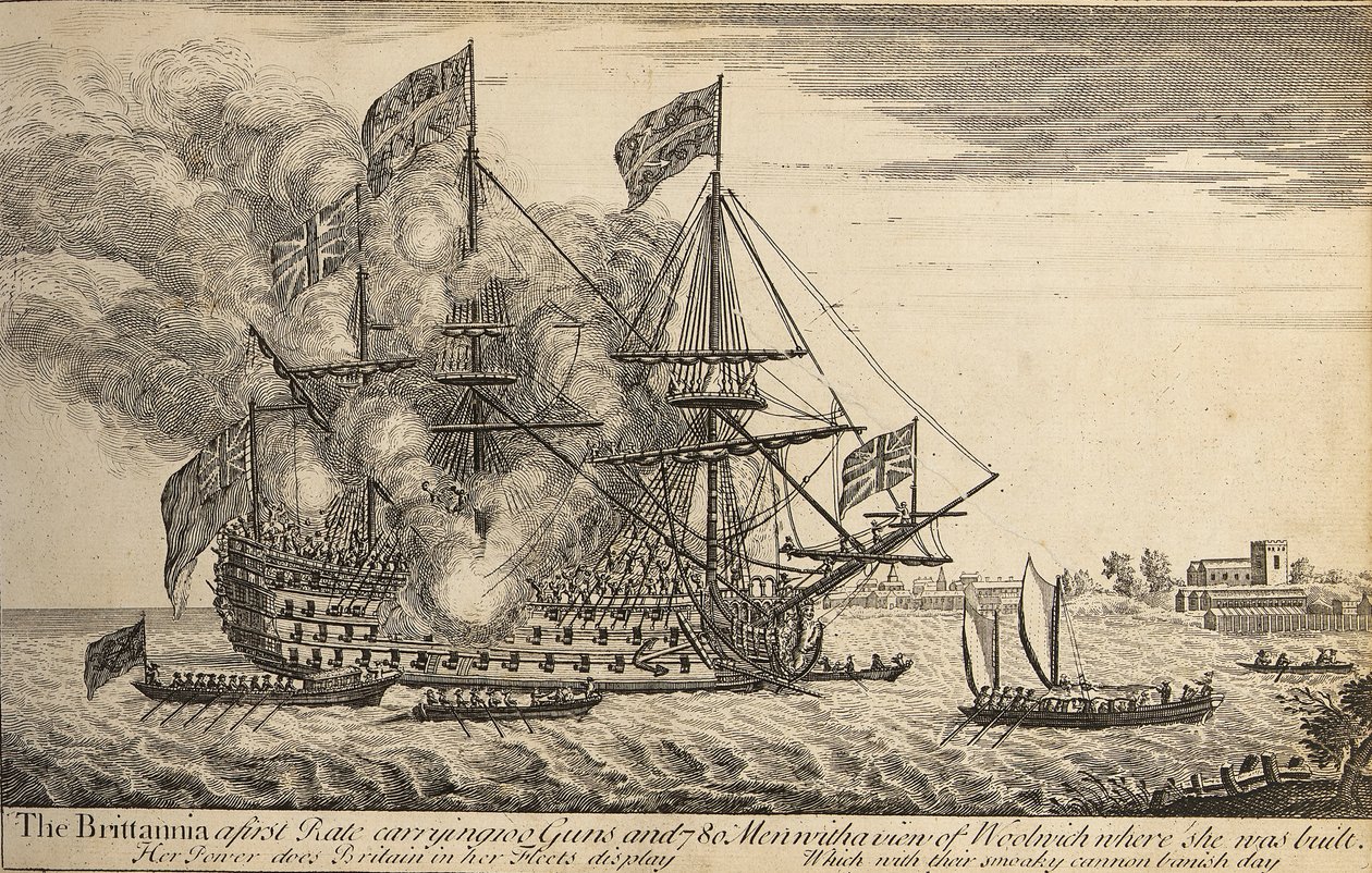 Brittannia", c.1730 (gravura) de Thomas Baston