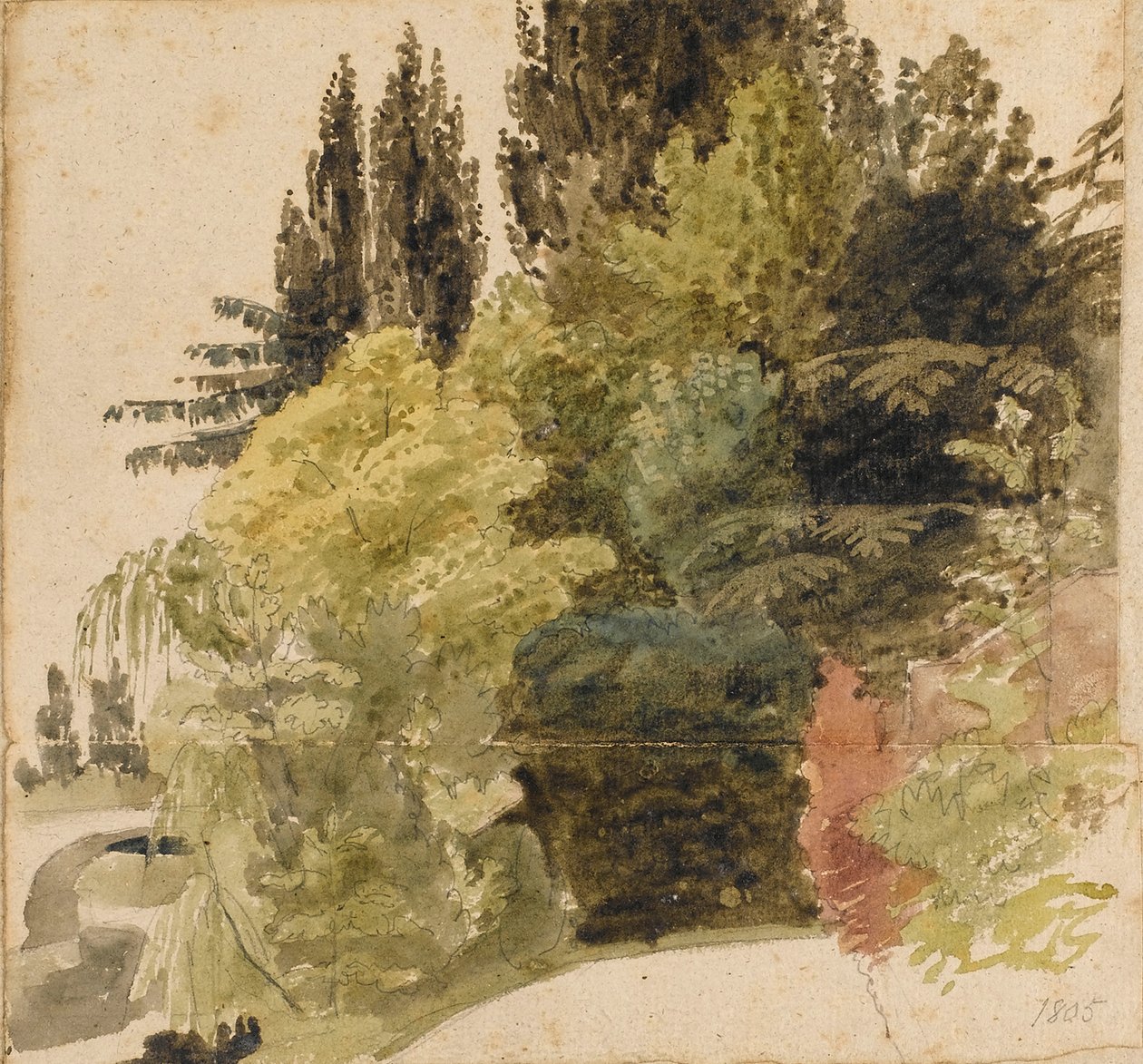 Um estudo das árvores nos terrenos de Merton Place de Thomas Baxter