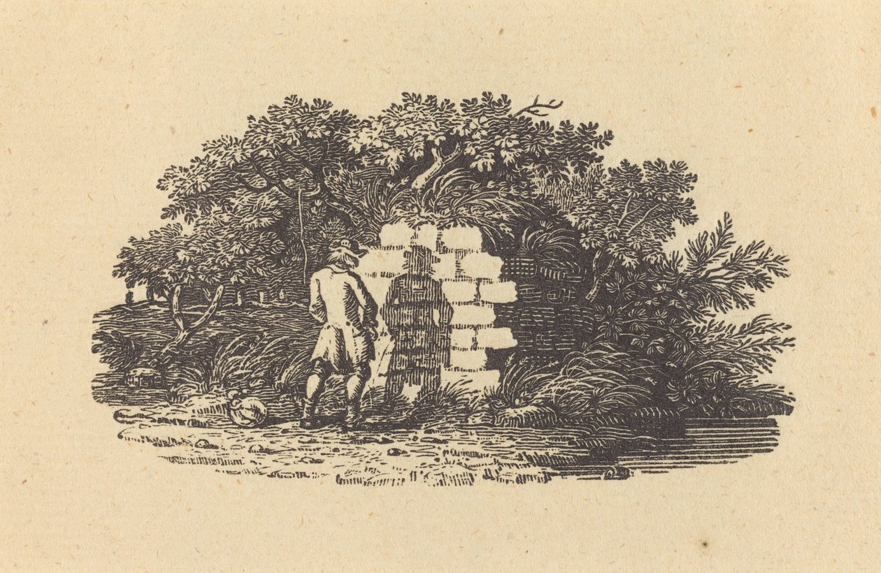 Homem mijando de Thomas Bewick