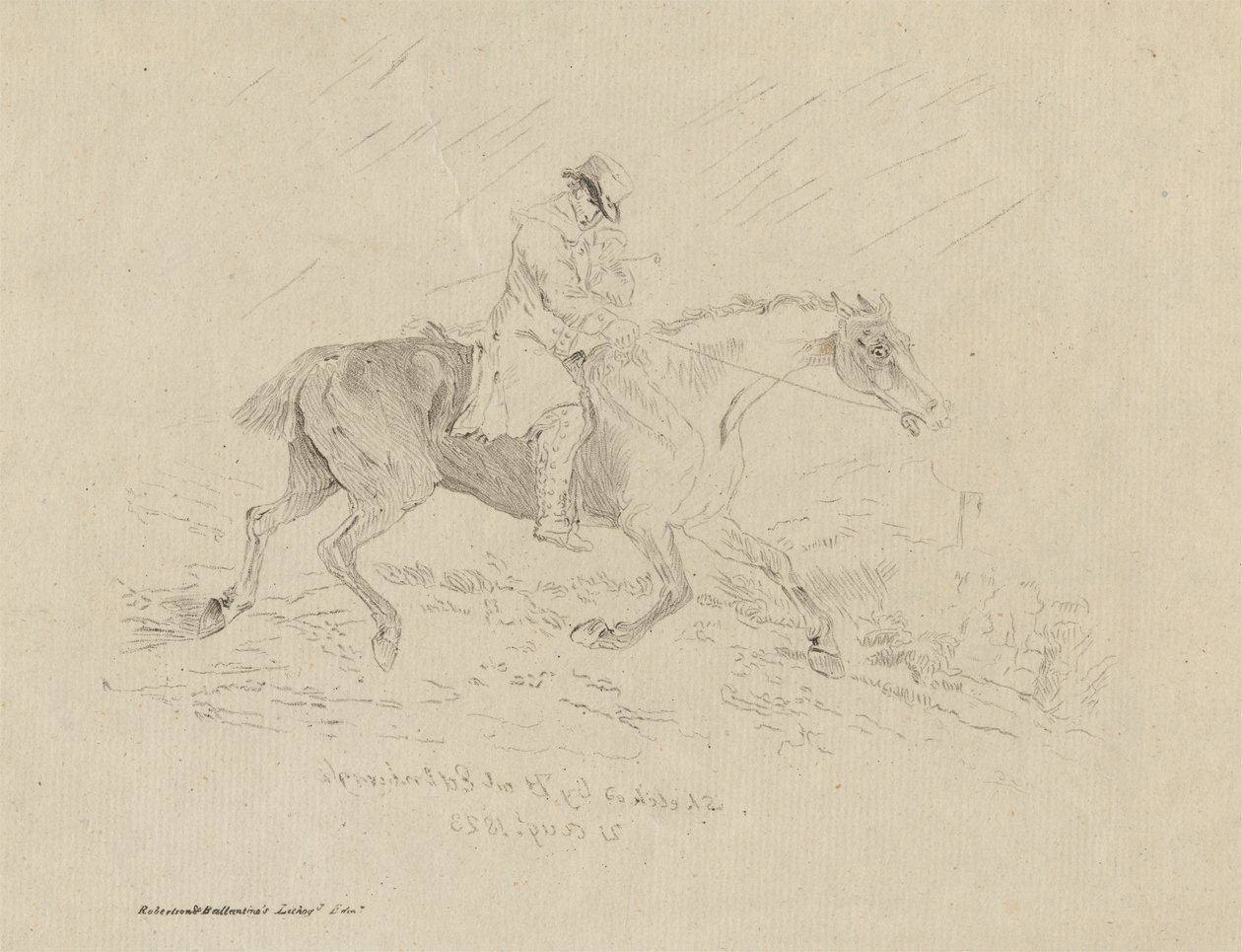 O Trote do Cadger de Thomas Bewick
