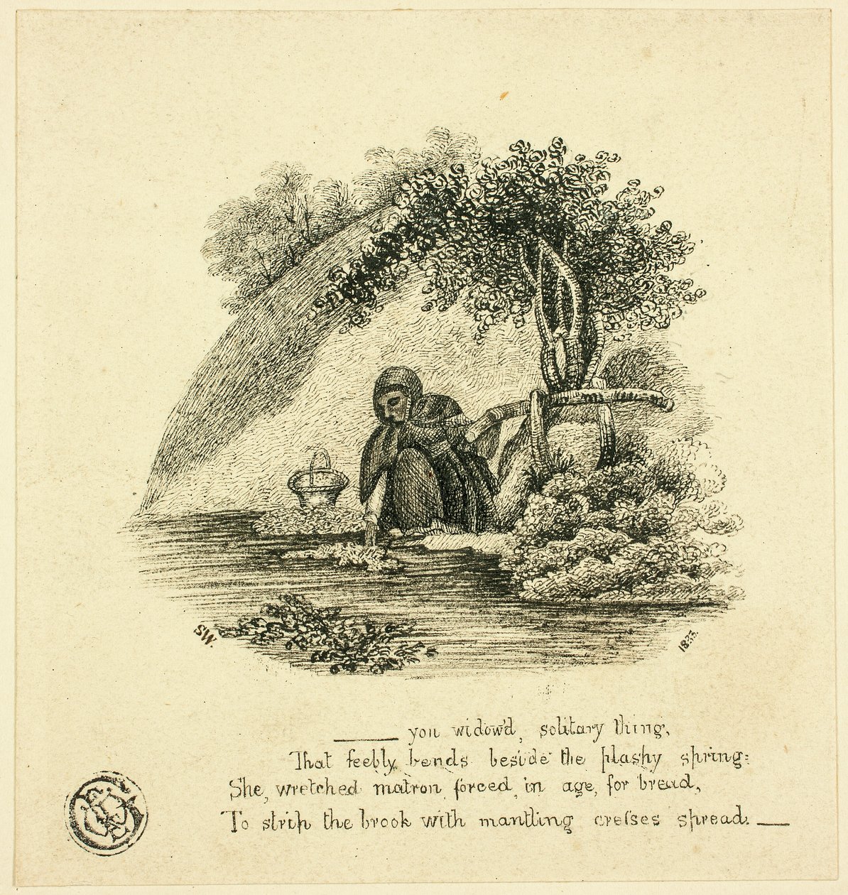 ...Coisa solitária de viúva de Thomas Bewick