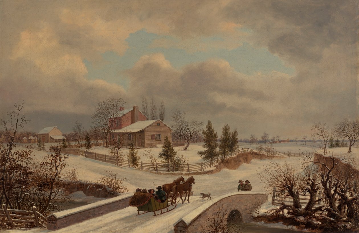 Cena de inverno da Pensilvânia de Thomas Birch
