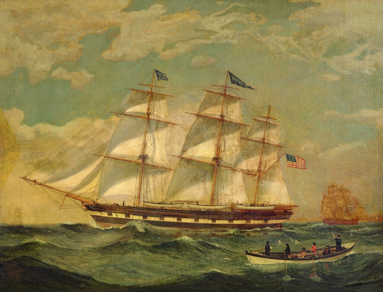 Navio Houqua de Thomas Birch