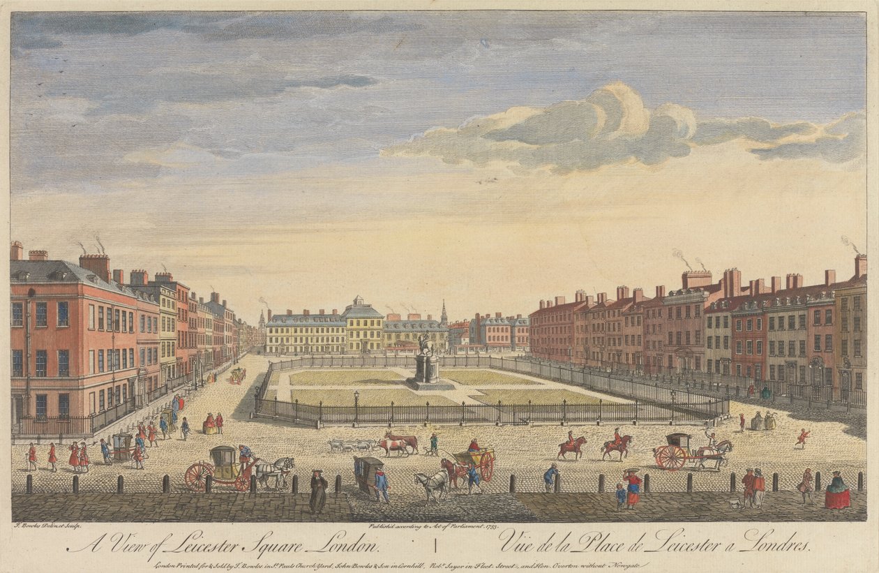 Uma Vista de Leicester Square, Londres de Thomas Bowles