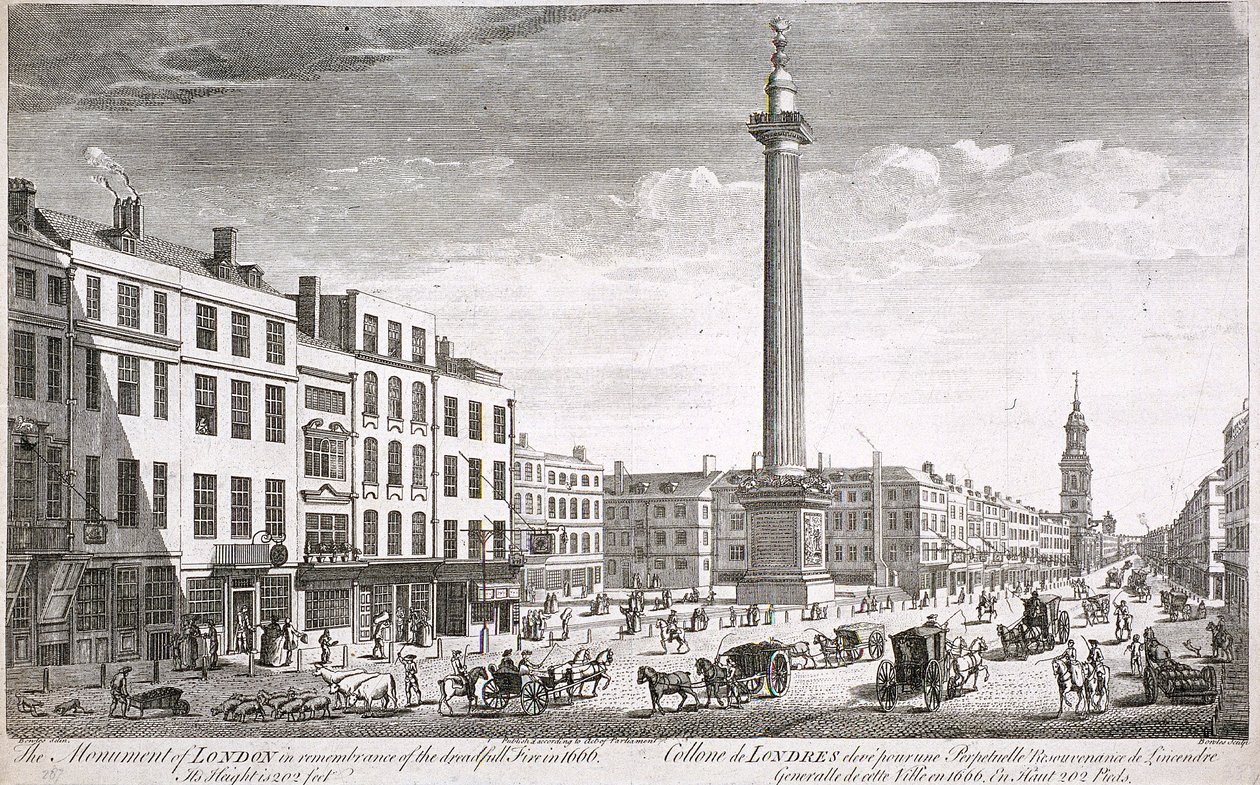 Fish Street Hill, Londres, c1750 de Thomas Bowles