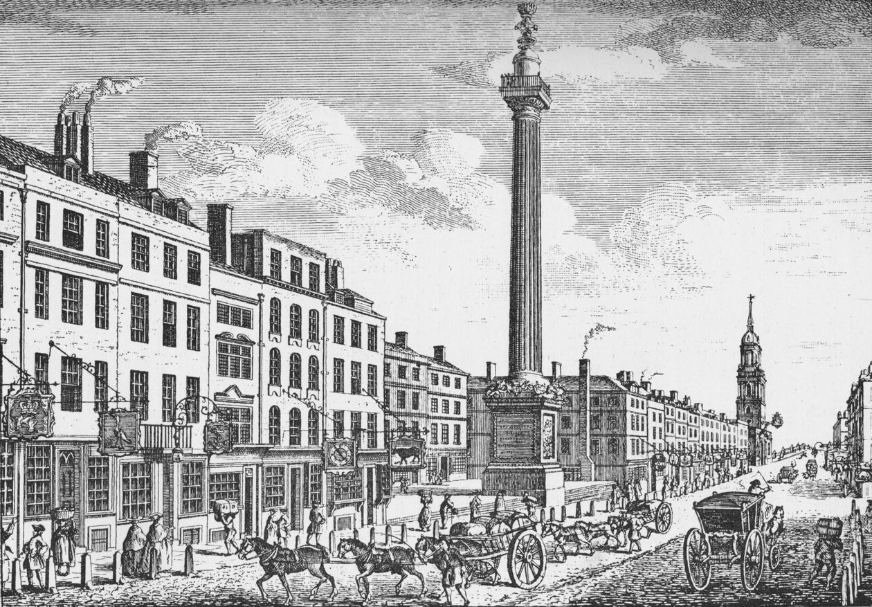 O monumento, cidade de Londres, c1755 1903 de Thomas Bowles