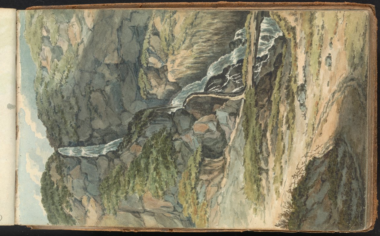 Álbum de Estudos da Paisagem e das Figuras. Uma Queda de Água de Thomas Bradshaw