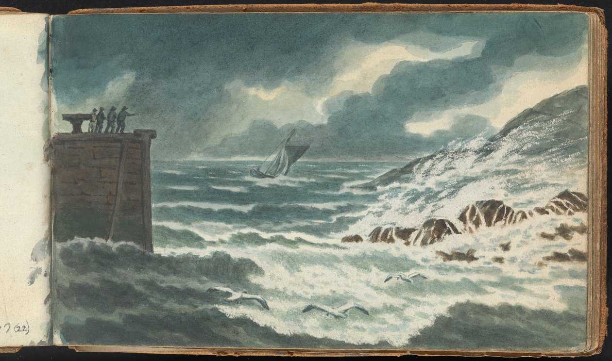 Álbum de Estudos da Paisagem e das Figuras: Tempestade no mar de Thomas Bradshaw