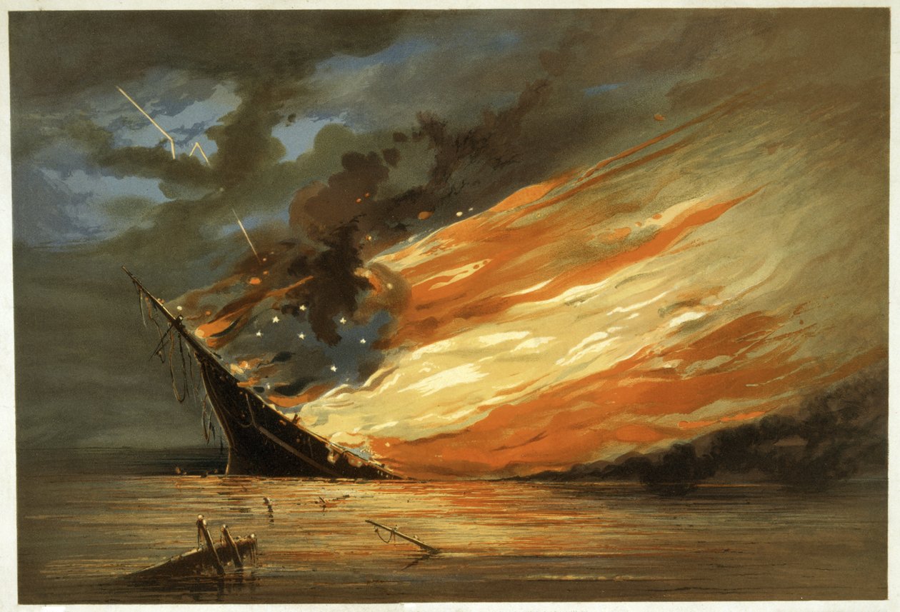 O retorno, ou salvo do naufrágio, publicado c.1872 (chromolitho) de Thomas Brooks