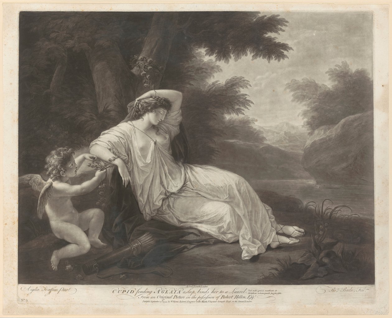 Cupido encontra Aglaia a dormir de Thomas Burke