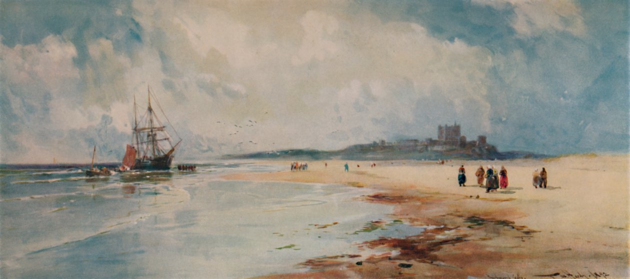 Castelo de Bamborough, 1892, 1935 de Thomas Bush Hardy