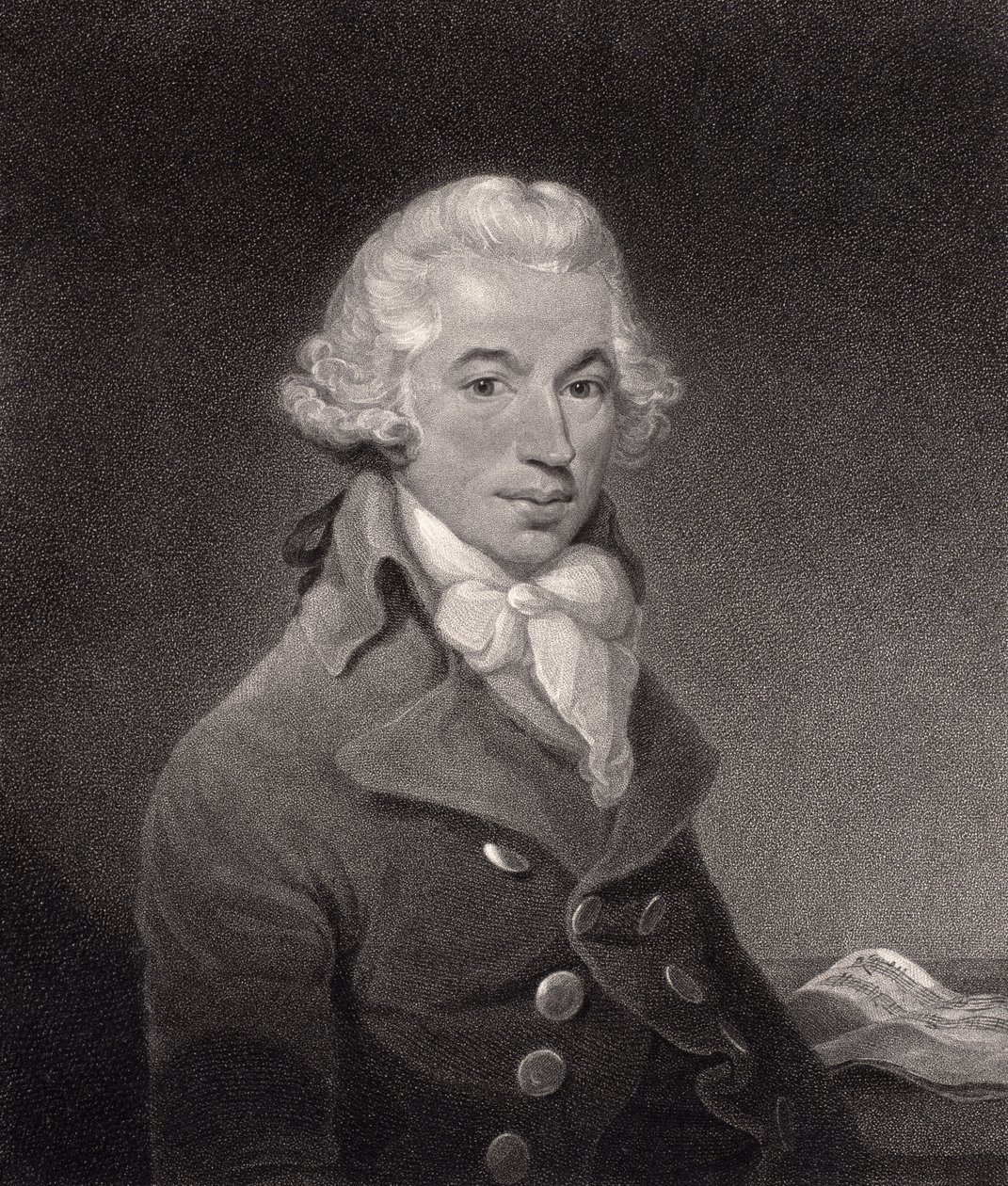 Retrato de Ignace Pleyel (1757-1831) gravado por William Nutter de Thomas Bush Hardy
