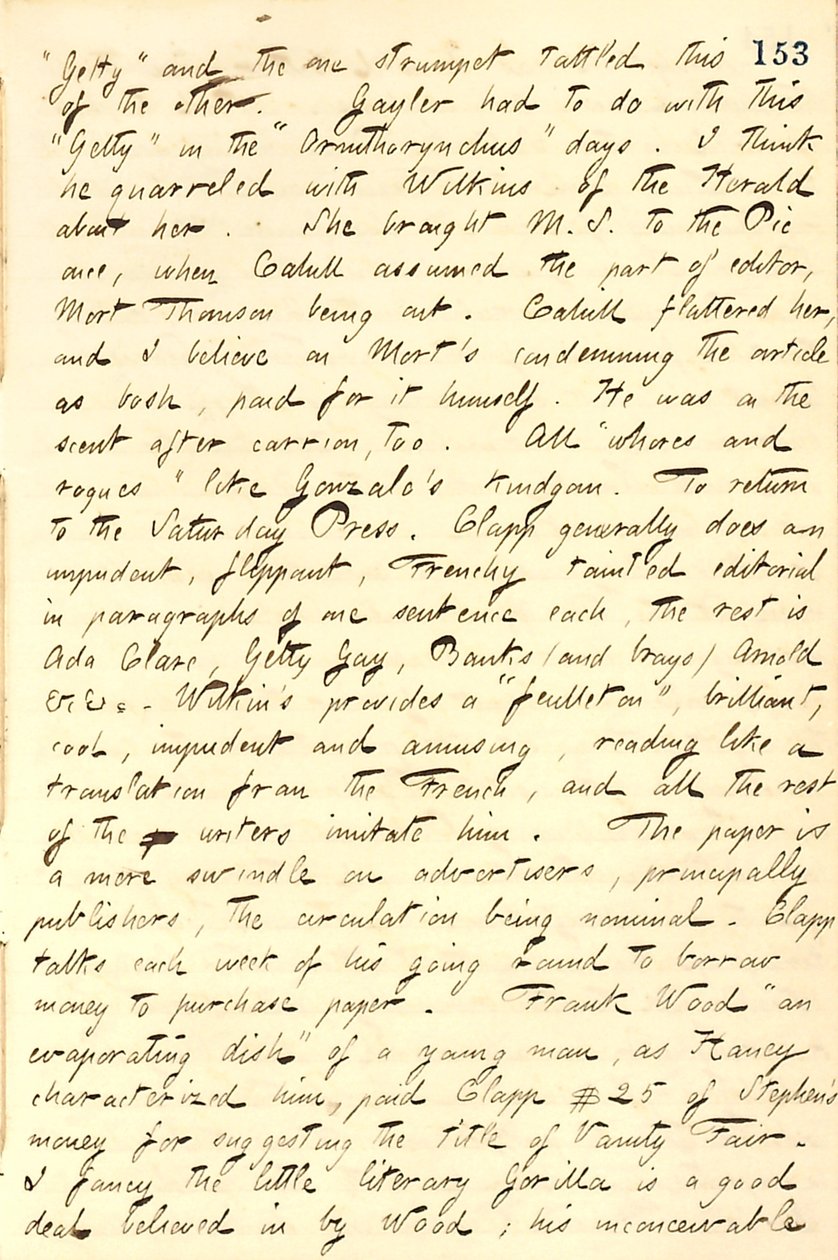 Diários de Thomas Butler Gunn - Volume 11, página 162, 29 de Novembro de 1859 de Thomas Butler Gunn