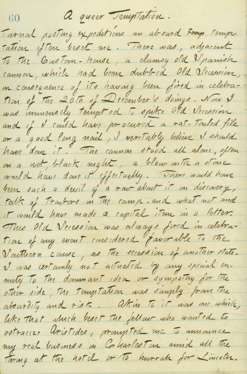 Thomas Butler Gunn Diaries - Volume 15, página 70, 12 de janeiro de 1861 de Thomas Butler Gunn