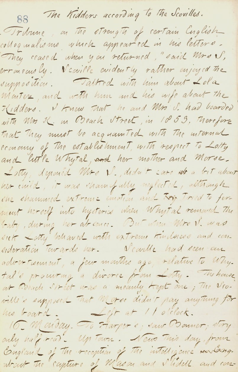 Thomas Butler Gunn Diaries- Volume 18, página 99, 15 de dezembro de 1861 de Thomas Butler Gunn
