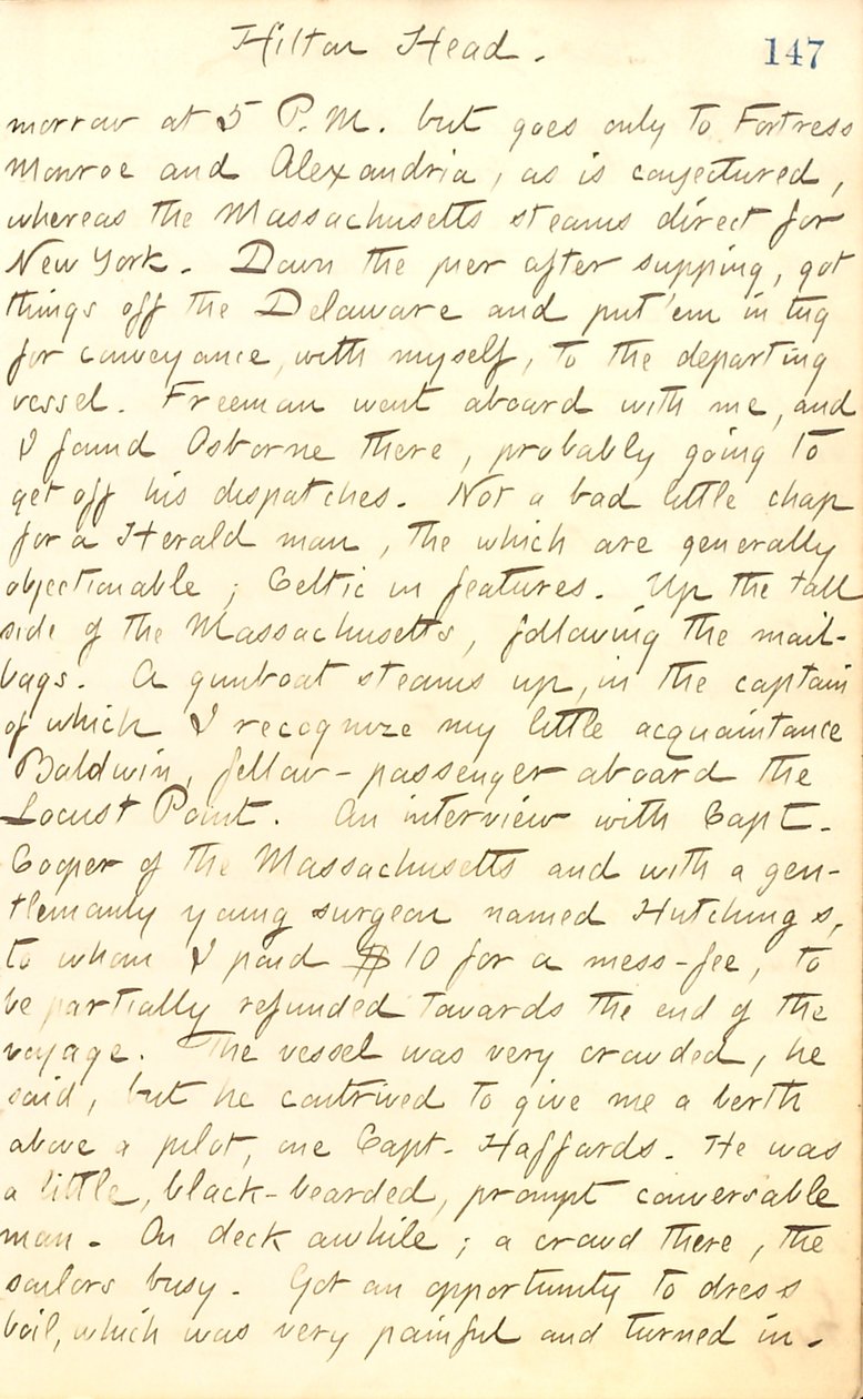 Diários de Thomas Butler Gunn - Volume 20, página 161, 8 de Setembro de 1862 de Thomas Butler Gunn