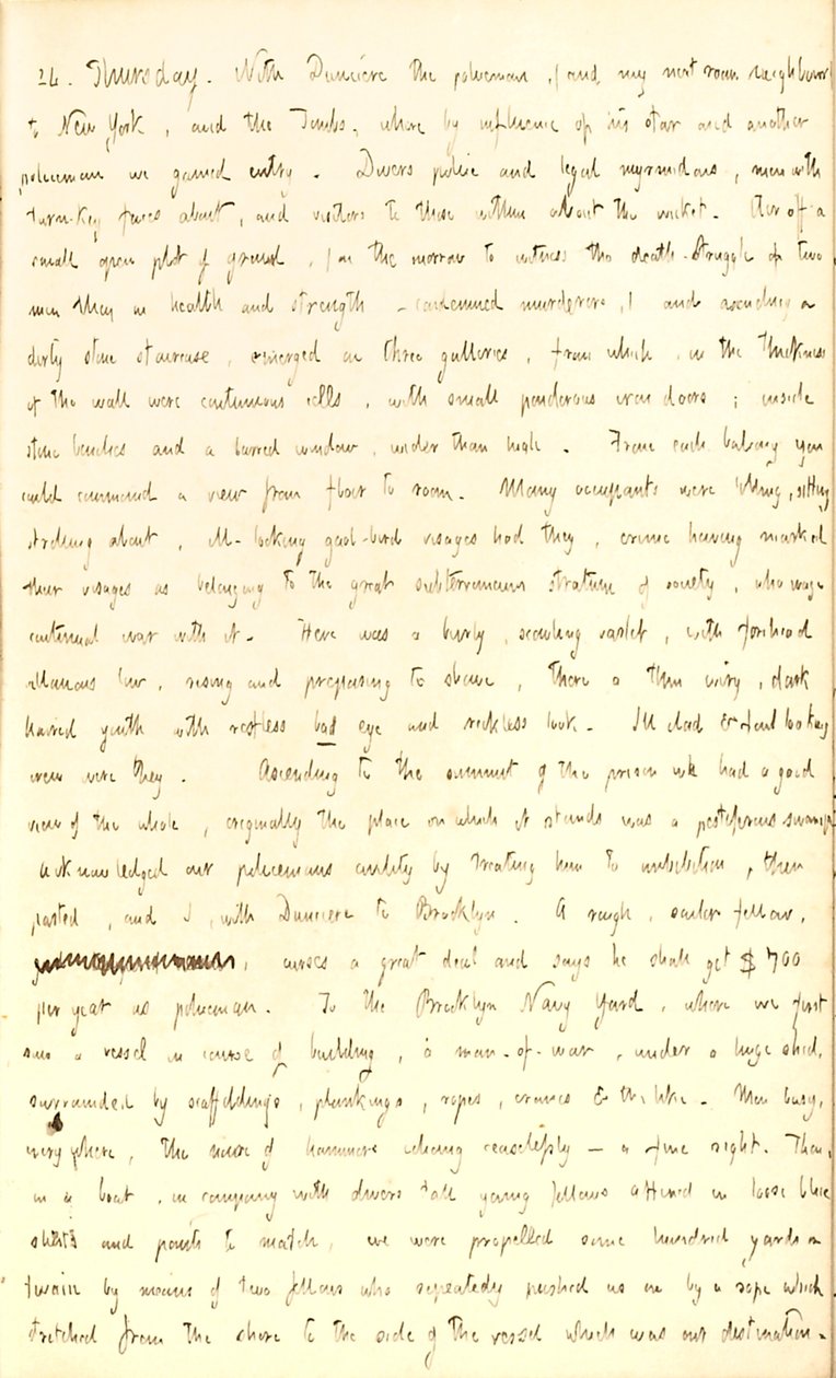 Diários de Thomas Butler Gunn - Volume 2, página 142, 24 de julho de 1851 de Thomas Butler Gunn
