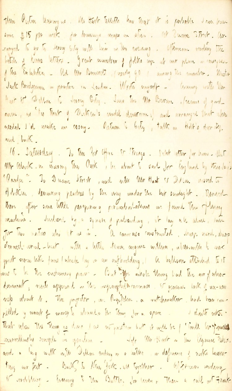 Diários de Thomas Butler Gunn - Volume 2, página 155, 15-16 de agosto de 1851 de Thomas Butler Gunn