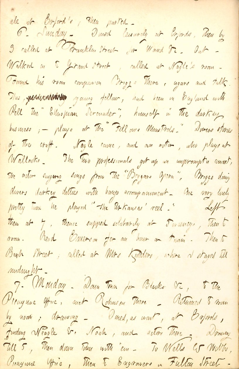 Thomas Butler Gunn Diaries - Volume 5, página 164, Março 5-7, 1853 de Thomas Butler Gunn