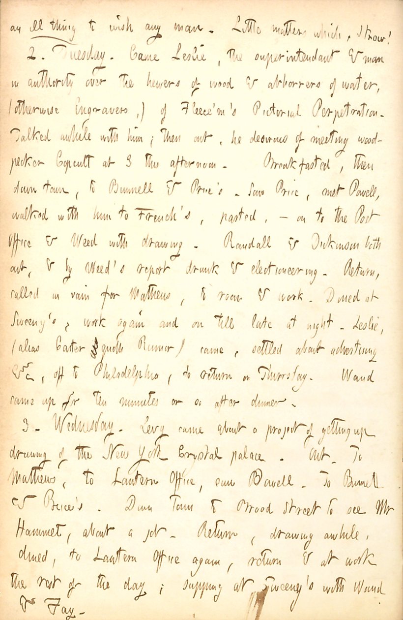 Diários de Thomas Butler Gunn - Volume 5, página 83, 1-3 de novembro de 1852 de Thomas Butler Gunn