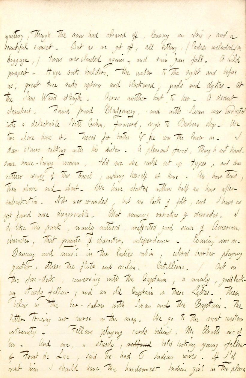 Thomas Butler Gunn Diaries - Volume 6, página 59, 13 de Agosto de 1853 de Thomas Butler Gunn