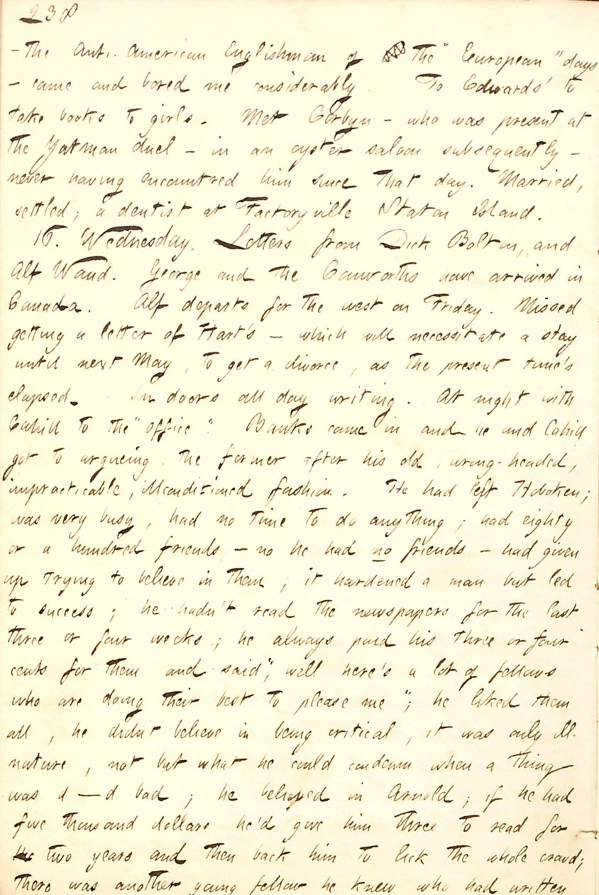 Thomas Butler Gunn Diaries- Volume 8, página 227, 15-16 de Setembro de 1857 de Thomas Butler Gunn