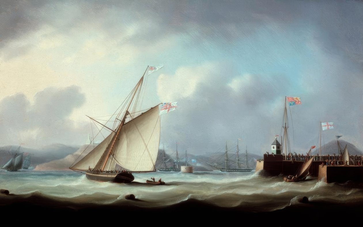 A chegada de George IV. no porto de Leith de Thomas Buttersworth
