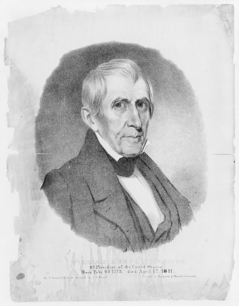 Presidente dos EUA, William Henry Harrison, 1841 de Thomas Campbell