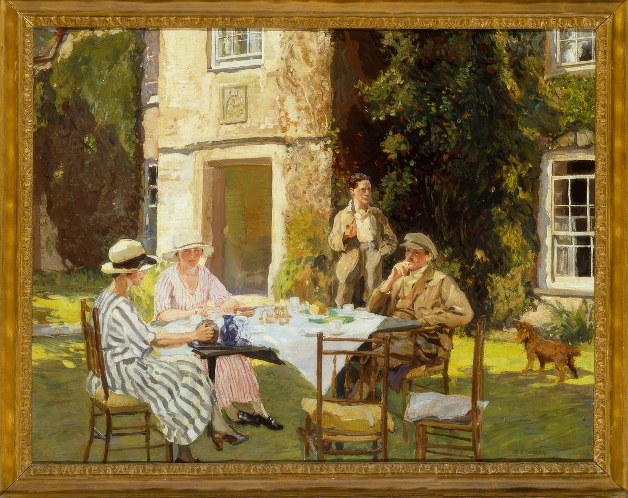 Thomas C.Dugdale, A festa do chá - pintura de Thomas Cantrell Dugdale