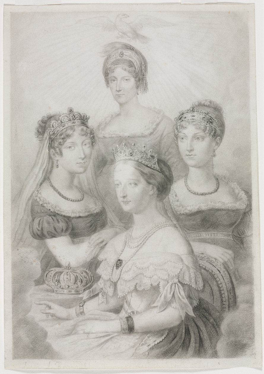 Bonaparte Mulher (giz preto) de Thomas Casimir Regnault